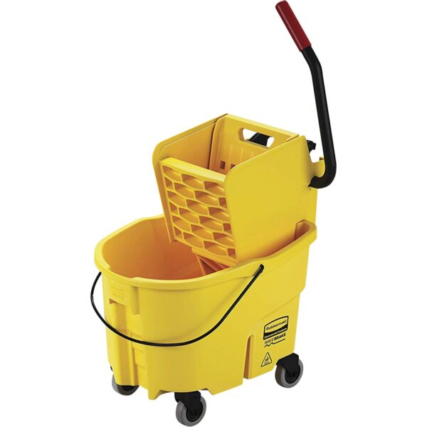 WaveBrake Mop Bucket and Wringer, Side Press, 6.5 US Gal. (26 Quart), Yellow
