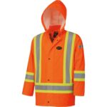 High Visibility Flame Resistant Waterproof Jacket High Visibility Orange