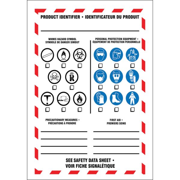 Product Identifier Data Label, Vinyl, Sheet, 5" L x 7" W