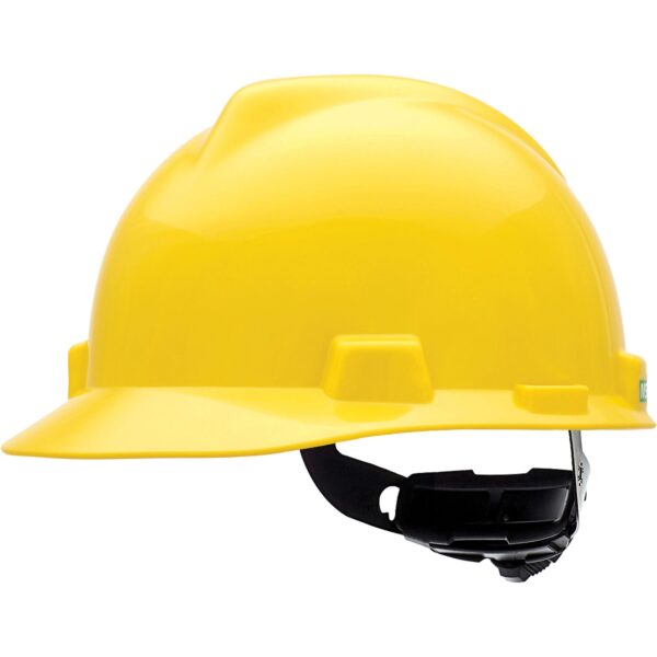 V-Gard™™ Slotted Hard Hat, Ratchet Suspension, Yellow