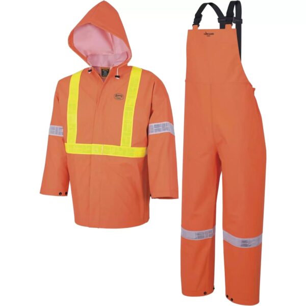 Element FR™ FR 3-Piece Safety Rain Suit, PVC, High-Visibility Orange