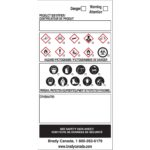 OTS WHMIS Labels, Vinyl, Sheet, 6" L x 3" W
