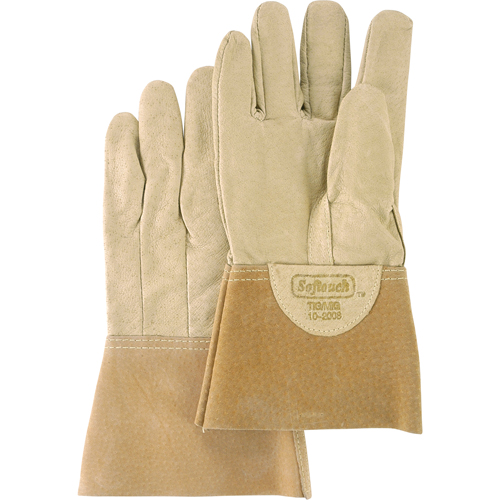 Softouch™ Welding Gloves, Pigskin Leather, Size Medium