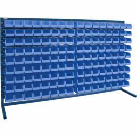 Louvered Rack with Bins, 144 Bins, 72″ W x 15″ D x 40″ H