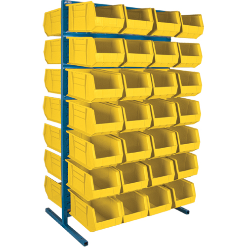 Double-Sided Stationary Bin Rack, 36" W x 24" D x 61" H, 56 Bins