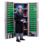 Deep-Door Combination Cabinet, 38" W x 24" D x 72" H, 4 Shelves