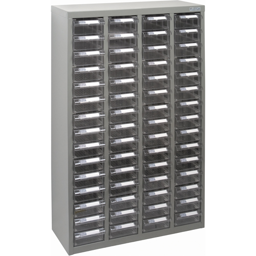 KPC-700 Parts Cabinet, Galvanized Steel, 60 Drawers, 23-1/10" x 8-7/10" x 36-9/10", Grey