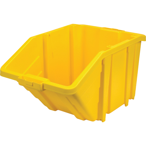 Jumbo Plastic Bin, 15-1/2" W x 13" H x 25" D, Yellow, 200 lbs. Capacity