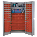 Deep Door Combination Cabinets, 38" W x 24" D x 72" H, Grey