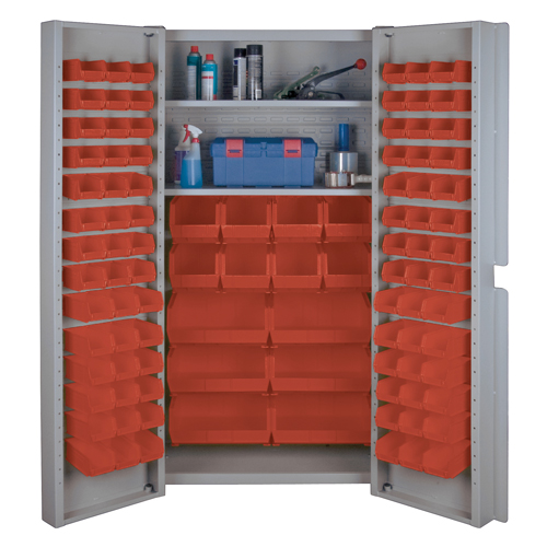 Deep Door Combination Cabinets, 38" W x 24" D x 72" H, Grey