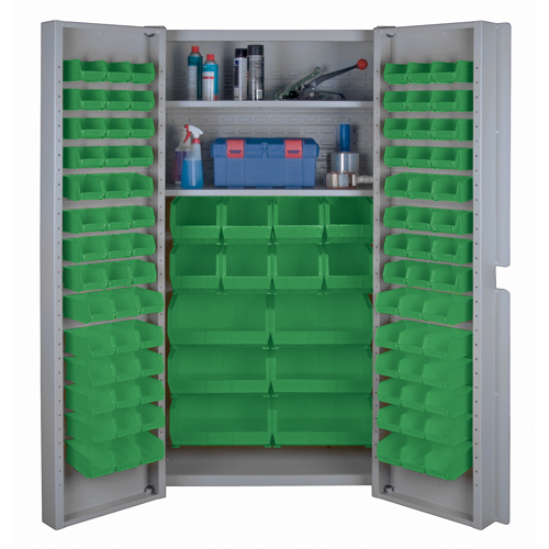 Deep Door Combination Cabinets, 38" W x 24" D x 72" H, Grey