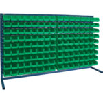 Louvered Rack with Bins, 144 Bins, 72" W x 15" D x 40" H