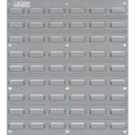 Metal Louvered Panel Bin Support Rack, 16 Bins, 18" W x 1/8" D x 19" H