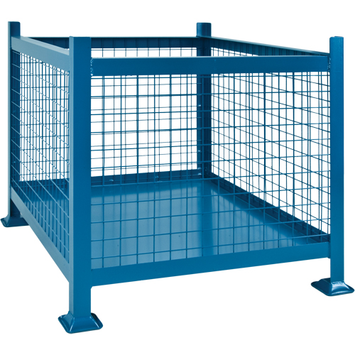 Bulk Stacking Containers, 40.5" W x 48.5" D x 30" H, 3000 lbs. Capacity