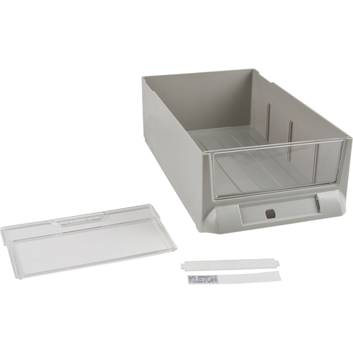 Replacement Drawer for KPC-200 Parts Cabinets, Plastic, 5-3/8" W x 9-13/16" D x 3-3/10" H, Grey
