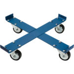 Drum Dolly, Steel, 1000 lbs. Capacity, 24" Diameter, Polyurethane Casters