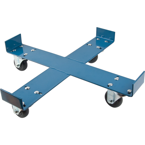 Drum Dolly, Steel, 750 lbs. Capacity, 24" Diameter, Polyolefin Casters