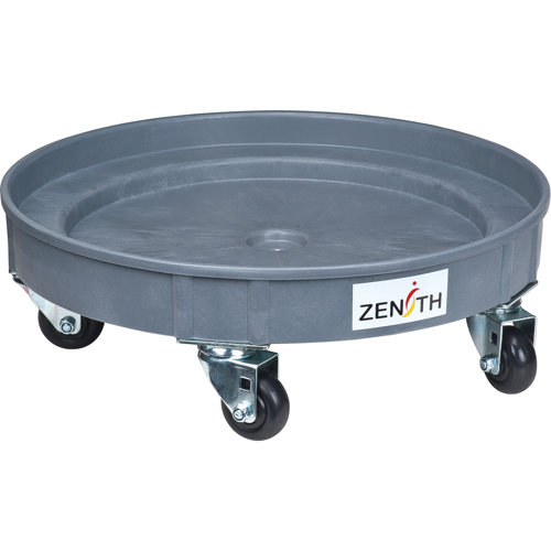 Leak Containment Drum Dolly, 24.25" dia. X 7.625" H, 1.5 US Gal. Spill Cap.