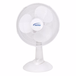 Oscillating Desk Fan with Push Buttons, 12″ Diameter, 3 Speeds