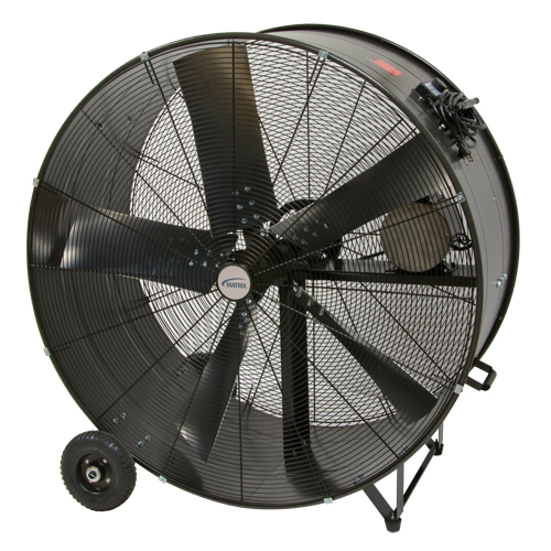 Heavy-Duty Fixed Belt Drive Drum Fan, 2 Speed, 42" Diameter