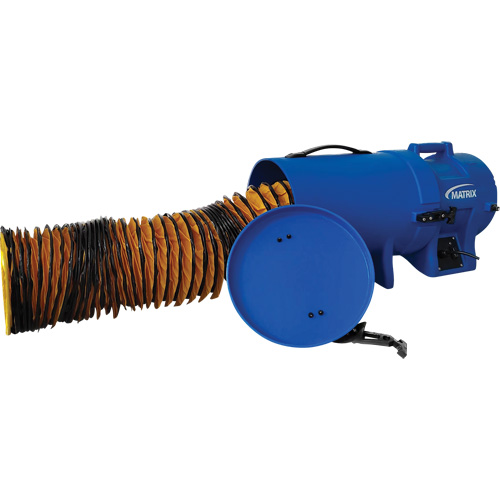 8" Air Blower with 25' Ducting & Canister, 1/4 HP, 816 CFM