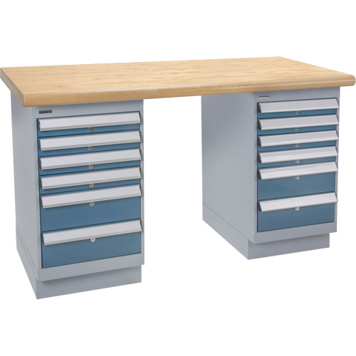 Heavy-Duty Workbench, Dual Drawers, 1500 lbs. Cap., 72" W x 36" D, 34" H