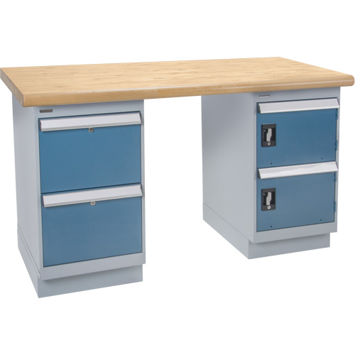 Heavy-Duty Workbench, Door & Drawers, 1500 lbs. Cap., 60" W x 30" D, 34" H