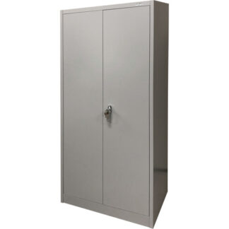 Storage Cabinet, Steel, 4 Shelves, 66" H x 30" W x 15" D, Grey