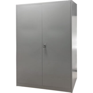 Storage Cabinet, Steel, 4 Shelves, 78" H x 48" W x 24" D, Grey