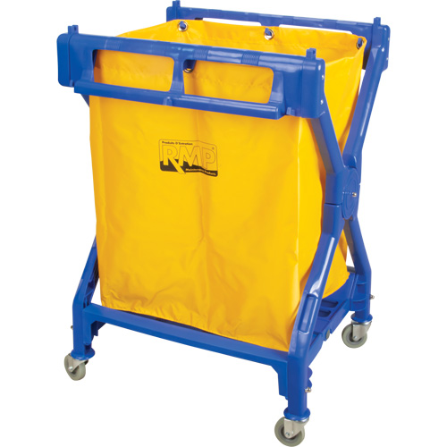 Laundry Cart, Plastic, 25-3/8" W x 25" D x 38-1/2" H, 33 lbs. Capacity