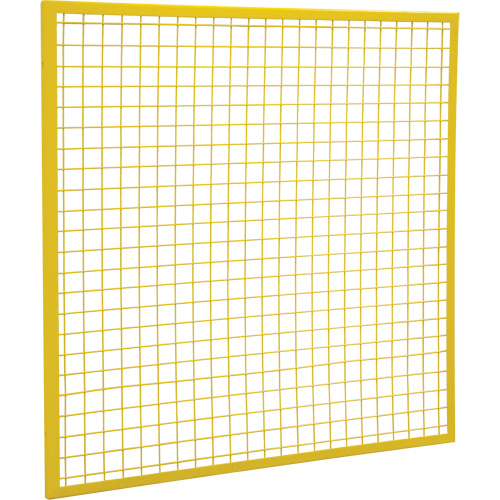 Wire Mesh Partition Components - Panels, 4' H x 4' W, Yellow
