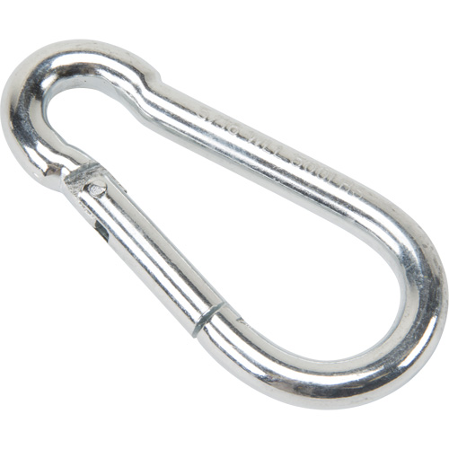 Zinc Plated Snap Hook, 500 lbs (0.25 tons) Working Load Limit, 5/16" Size, 1/2" Eye