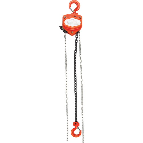 Chain Hoist, 20' Lift, 10000 lbs. (5 tons) Capacity, Alloy Steel Chain