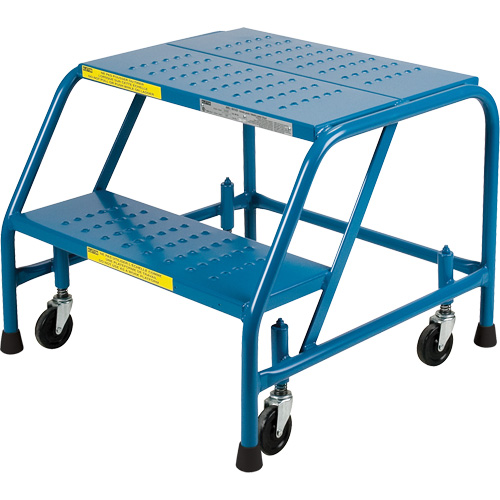 CSA Rolling Step Ladder with Locking Step, 2 Steps, 22" Step Width, 19" Platform Height, Steel