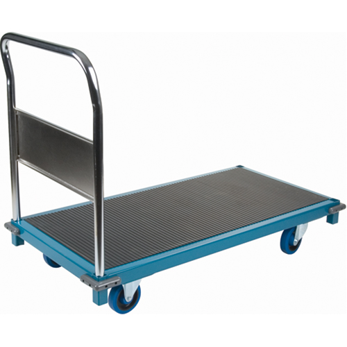 Institutional Platform Trucks, 60" L x 30" W, 1000 lbs. Capacity, Rubber Casters