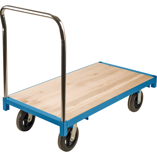 Heavy-Duty Platform Truck, 48" L x 24" W, 2000 lbs. Capacity, Rubber Casters