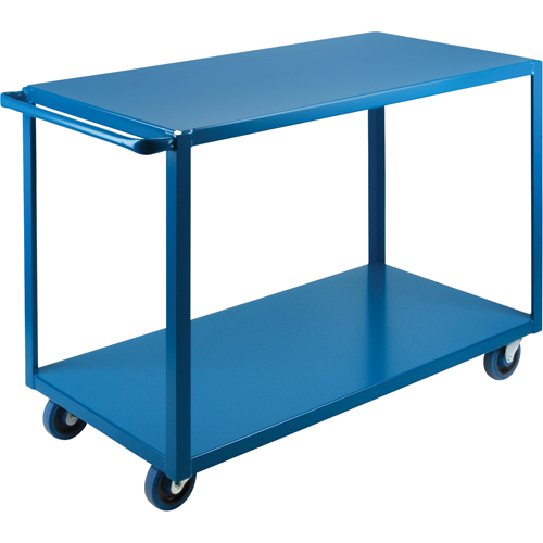 Heavy-Duty Shelf Carts, 2 Tiers, 24" W x 36" H x 51" D, 1200 lbs. Capacity