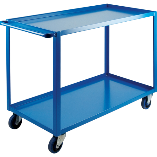Heavy-Duty Shelf Carts, 2 Tiers, 24" W x 36" H x 51" D, 1200 lbs. Capacity