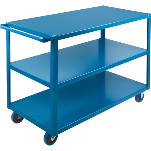 Heavy-Duty Shelf Carts, 3 Tiers, 24" W x 36" H x 51" D, 1200 lbs. Capacity