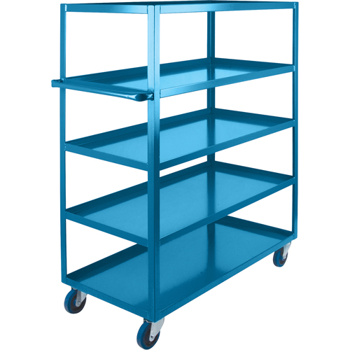 Heavy-Duty Shelf Carts, 5 Tiers, 24" W x 61" H x 51" D, 1200 lbs. Capacity