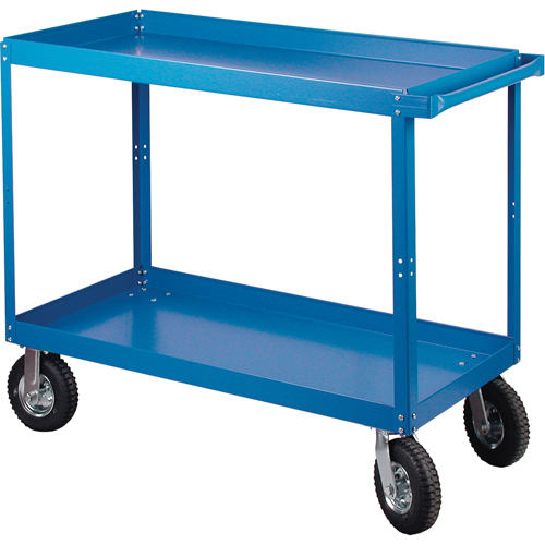 Shelf Carts , 2 Tiers, 24" W x 40" H x 48" D, 900 lbs. Capacity