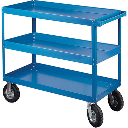 Shelf Carts , 3 Tiers, 24" W x 40" H x 48" D, 900 lbs. Capacity