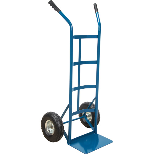 All-Welded Hand Truck, Dual Handle, Steel, 46" Height, 600 lbs. Capacity