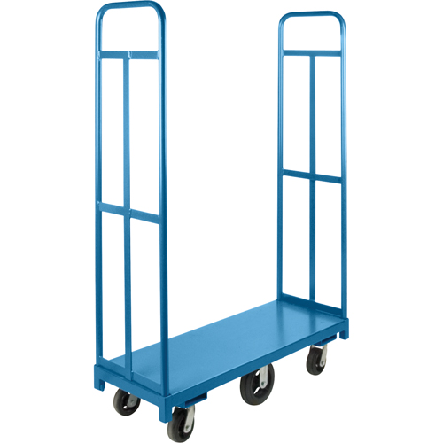 U-Boat Platform Truck, 48" L x 18" W, 1500 lbs. Capacity, Rubber Casters