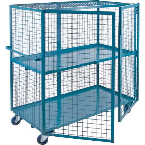 Wire Mesh Truck, 2 Tiers, 75" L x 32" W x 62.5" H, 2400 lbs. Cap.