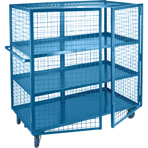 Wire Mesh Truck, 3 Tiers, 63" L x 32" W x 62.5" H, 2400 lbs. Cap.
