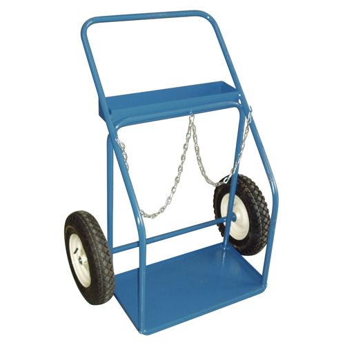 Gas Cylinder Carts, Pneumatic Wheels, 25" W x 13" L Base, 400 lbs.
