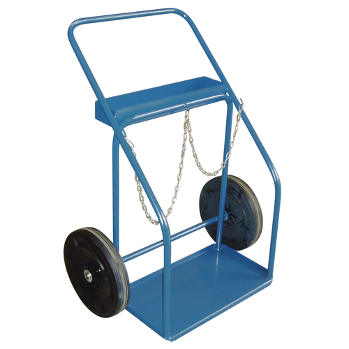 Gas Cylinder Carts, Rubber Wheels, 13" W x 25" L Base, 1000 lbs.
