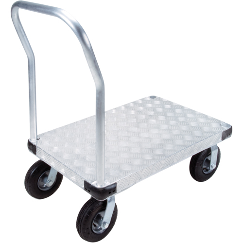 Aluminum Platform Truck, 30" W x 60" L, 1400 lbs. Cap., Pneumatic Wheels