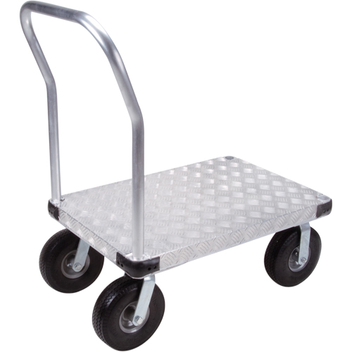 Aluminum Platform Truck, 30" W x 60" L, 1200 lbs. Cap., Flat Free Wheels